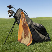 Afrikanischer Wildhund Golfhandtuch (Gras)