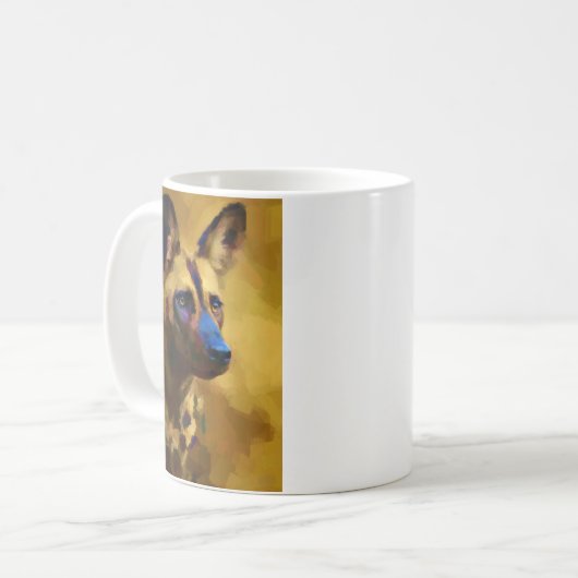 Afrikanischer Wildhund Kaffeetasse (Vorderseite Links)