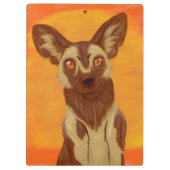 Afrikanischer Wildhund Klemmbrett (Rückseite)