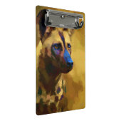 Afrikanischer Wildhund Mini Klemmbrett (Schrägansicht)