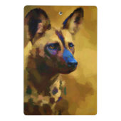 Afrikanischer Wildhund Mini Klemmbrett (Rückseite)