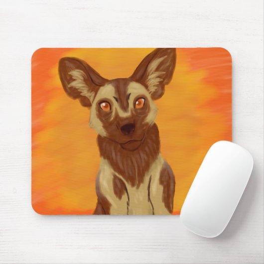 Afrikanischer Wildhund Mousepad (Mit Mouse)