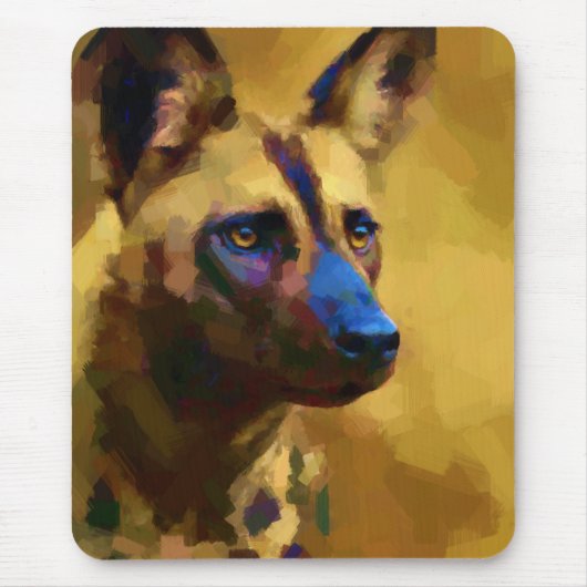 Afrikanischer Wildhund Mousepad (Vorne)