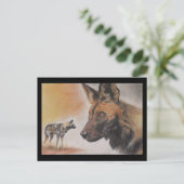Afrikanischer Wildhund Postkarte (Stehend Vorderseite)