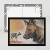 Afrikanischer Wildhund Postkarte (Vorne/Hinten)