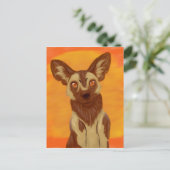 Afrikanischer Wildhund Postkarte (Stehend Vorderseite)