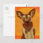 Afrikanischer Wildhund Postkarte (Vorne/Hinten)