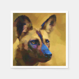 Afrikanischer Wildhund Serviette