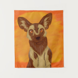 Afrikanischer Wildhund Wandteppich