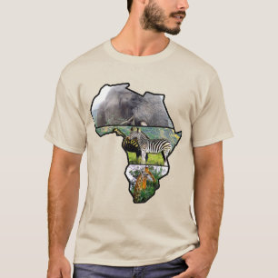 Afrikanischer Wildtierkontinent Elephant, Zebra, G T-Shirt