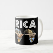 Afrikanischer Wildtierkontinent - White Trio Colla Kaffeetasse (VorderseiteRechts)