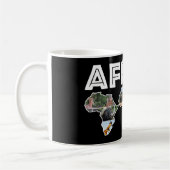 Afrikanischer Wildtierkontinent - White Trio Colla Kaffeetasse (Links)