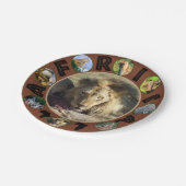 Afrikanischer Wildtierkreislauf Pappteller (Schrägansicht)