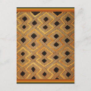 Afrikanischer Zaire Kongo Kuba Textil Postkarte