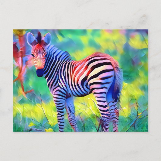 Afrikanischer Zebra Postkarte (Vorderseite)