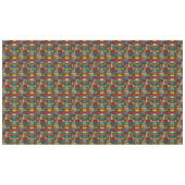 Afrikanisches Abstraktes Blocktablett Tischdecke (Vorderseite (Horizontal))