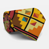 afrikanisches abstraktes Design Krawatte (Gerollt)