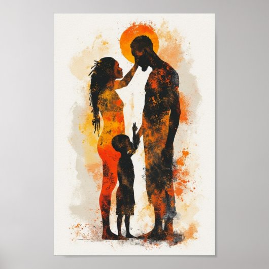 afrikanisches abstraktes Kunstposter Poster (Vorne)