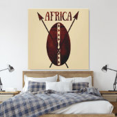 afrikanisches abstraktes, modernes Portrait nach d Leinwanddruck (Insitu(Bedroom))