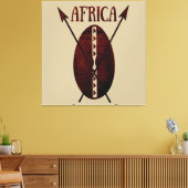 afrikanisches abstraktes, modernes Portrait nach d Leinwanddruck (Insitu(LivingRoom))