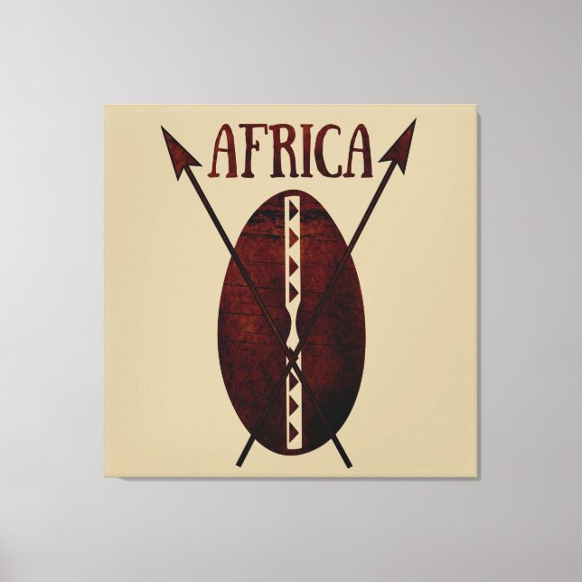 afrikanisches abstraktes, modernes Portrait nach d Leinwanddruck (Front)