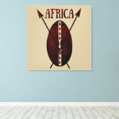afrikanisches abstraktes, modernes Portrait nach d Leinwanddruck (Insitu(Wood Floor))