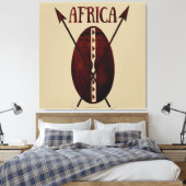 afrikanisches abstraktes, modernes Portrait nach d Leinwanddruck (Insitu (Schlafzimmer))