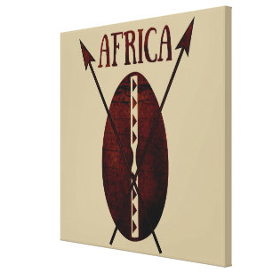 afrikanisches abstraktes, modernes Portrait nach K Leinwanddruck