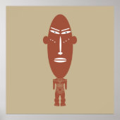 afrikanisches abstraktes Portrait Poster (Vorne)
