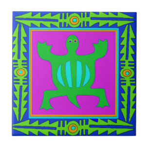 Afrikanisches Adinkra-Krokodil - Anpassungsfähigke Fliese