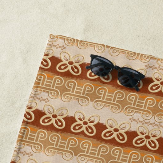 Afrikanisches Adinkra-Stammesmuster Strandtuch (Beispiel)