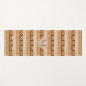 Afrikanisches Adinkra-Stammesmuster Yogamatte (Vorderseite (Horizontal))