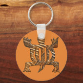 Afrikanisches Adinkra-Symbol für Anpassungsfähigke Schlüsselanhänger (Vorderseite)