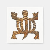 Afrikanisches Adinkra-Symbol für Anpassungsfähigke Serviette (Vorderseite)