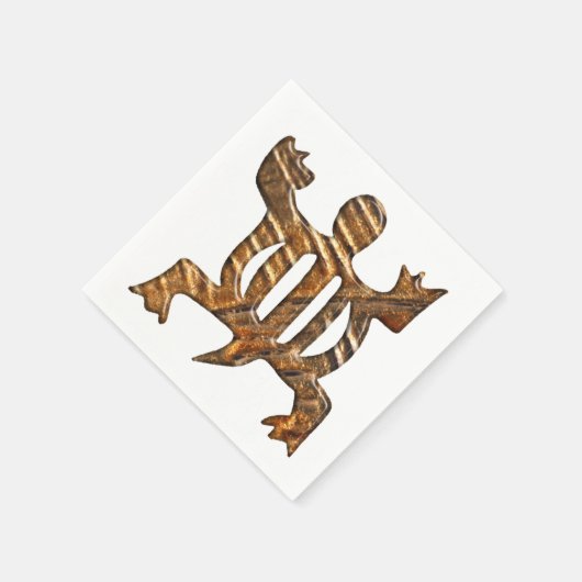 Afrikanisches Adinkra-Symbol für Anpassungsfähigke Serviette (Ecke)