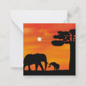 afrikanisches, afrakanisches Muster, braun, elegan Mitteilungskarte (Vorderseite)