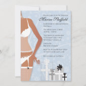 Afrikanisches American Lingerie Brautparty Platinu Einladung (Vorderseite)
