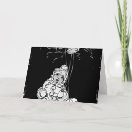 Afrikanisches amerikanisches Baby mit Glocken und  Karte