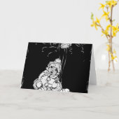 Afrikanisches amerikanisches Baby mit Glocken und Karte (Gelbe Blume)