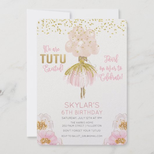 Afrikanisches amerikanisches Ballett Einladung zum (Vorderseite)