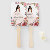 Afrikanisches amerikanisches Brautparty FAn Fächer (Vorne und Hinten)