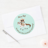 Afrikanisches amerikanisches Cowgirl auf Pferden G Runder Aufkleber (Umschlag)