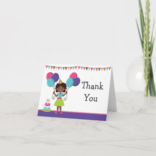 Afrikanisches amerikanisches dankeskarte (Vorderseite)