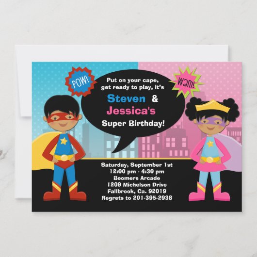 Afrikanisches amerikanisches einladung (Vorderseite)