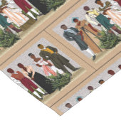 Afrikanisches amerikanisches Erbe Kurzer Tischläufer (Ecke)