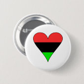 Afrikanisches amerikanisches Flaggenherz Button (Vorne & Hinten)