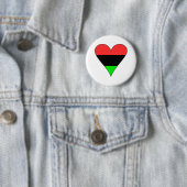 Afrikanisches amerikanisches Flaggenherz Button (Beispiel)