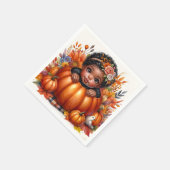 Afrikanisches amerikanisches Kindermädchen in Pump Serviette (Ecke)