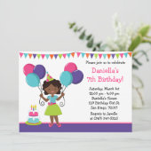 Afrikanisches amerikanisches kleines einladung (Stehend Vorderseite)