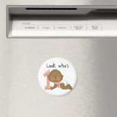 Afrikanisches amerikanisches Mädchen 1. Geburtstag Magnet (In Situ (Geschirrspüler))